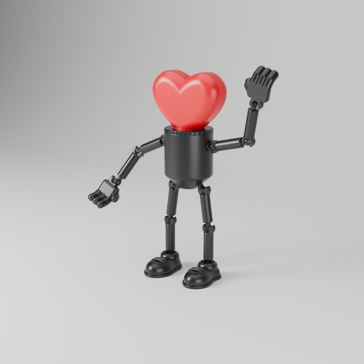 Heart Bulb Buddy Lamp – Poseable Heart Robot LED Night Light for Valentine's Day - Northern Foundry