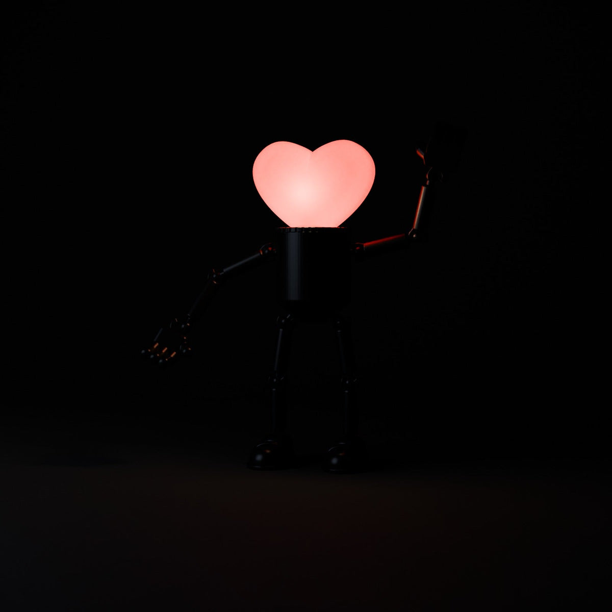 Heart Bulb Buddy Lamp – Poseable Heart Robot LED Night Light for Valentine's Day - Northern Foundry
