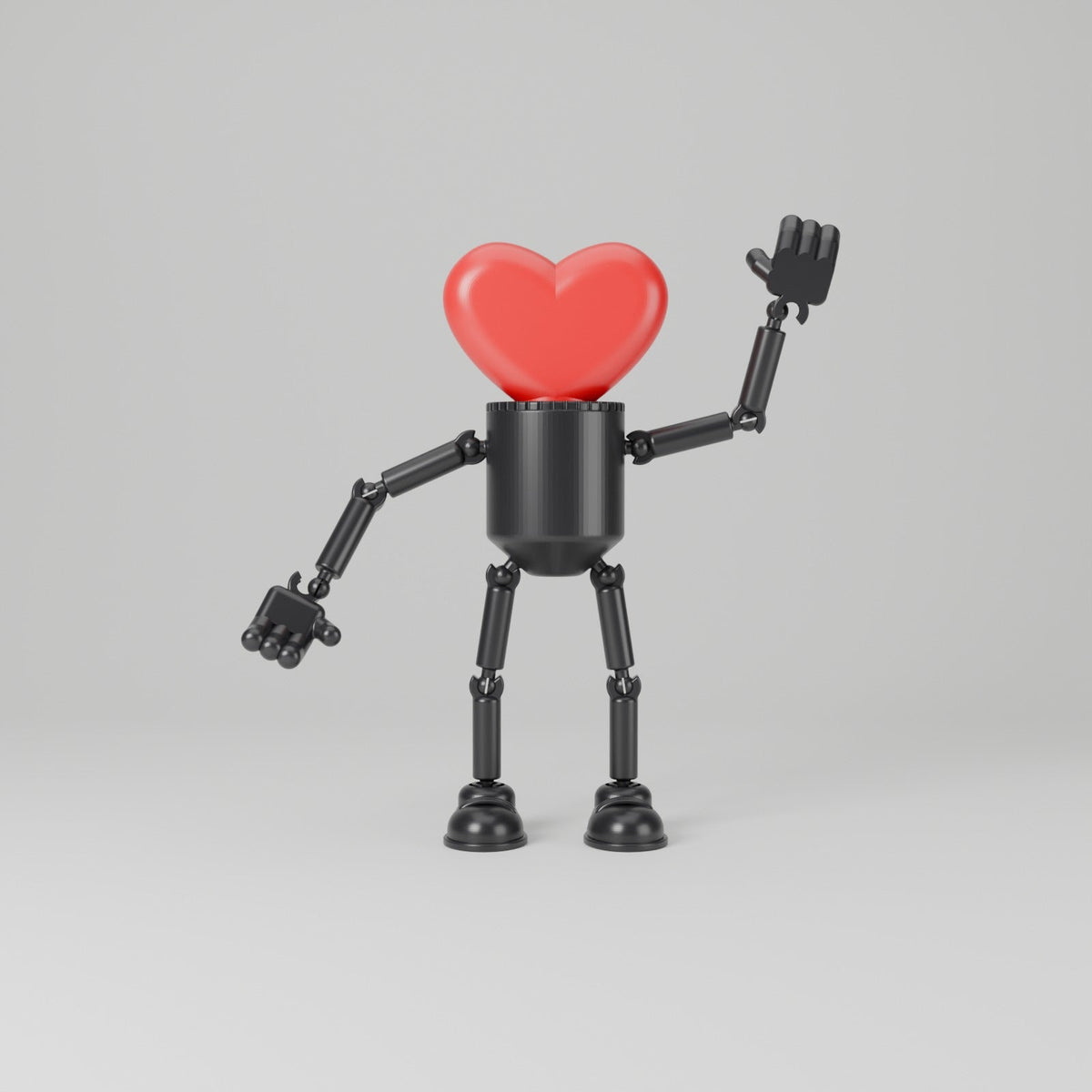 Heart Bulb Buddy Lamp – Poseable Heart Robot LED Night Light for Valentine's Day - Northern Foundry