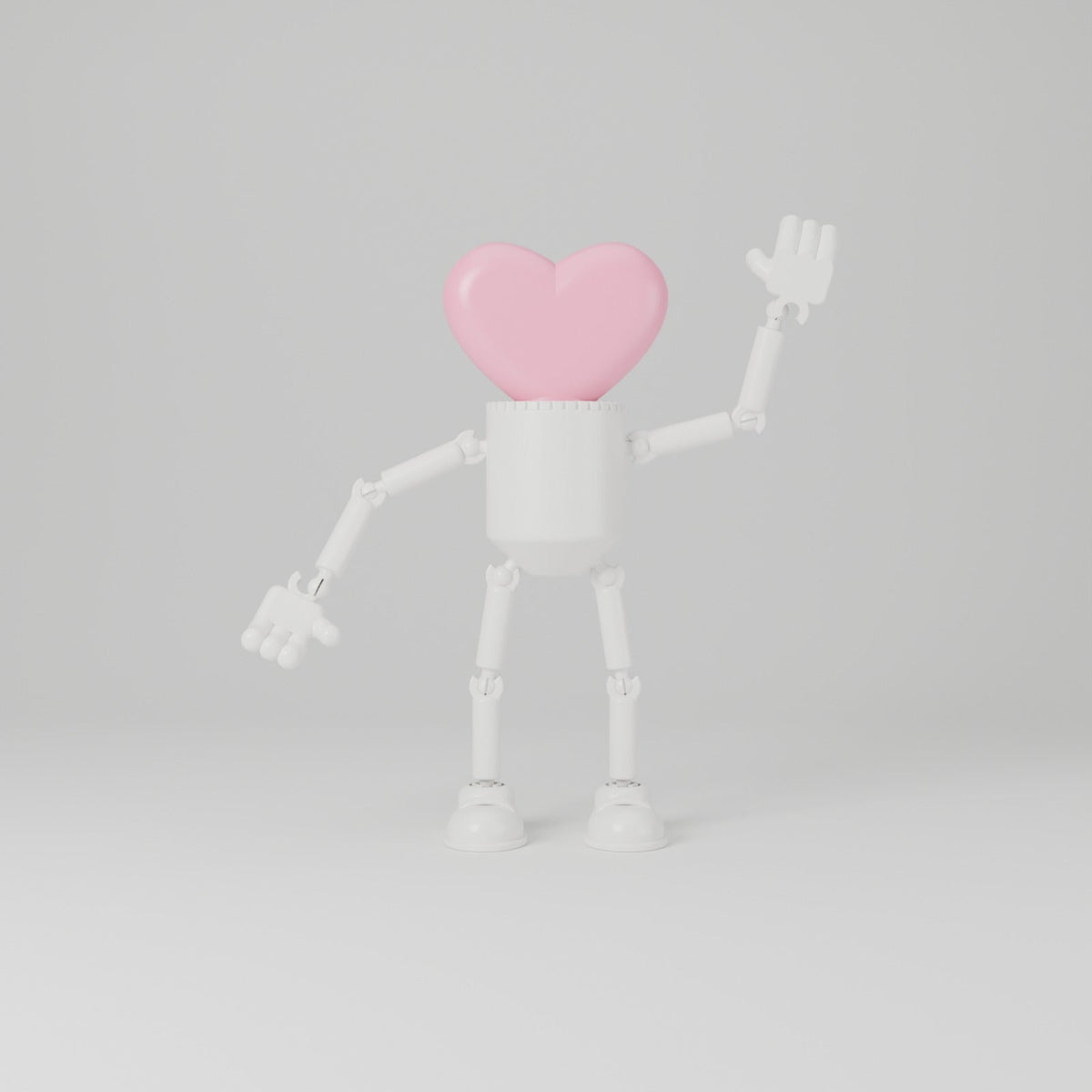 Heart Bulb Buddy Lamp – Poseable Heart Robot LED Night Light for Valentine's Day - Northern Foundry