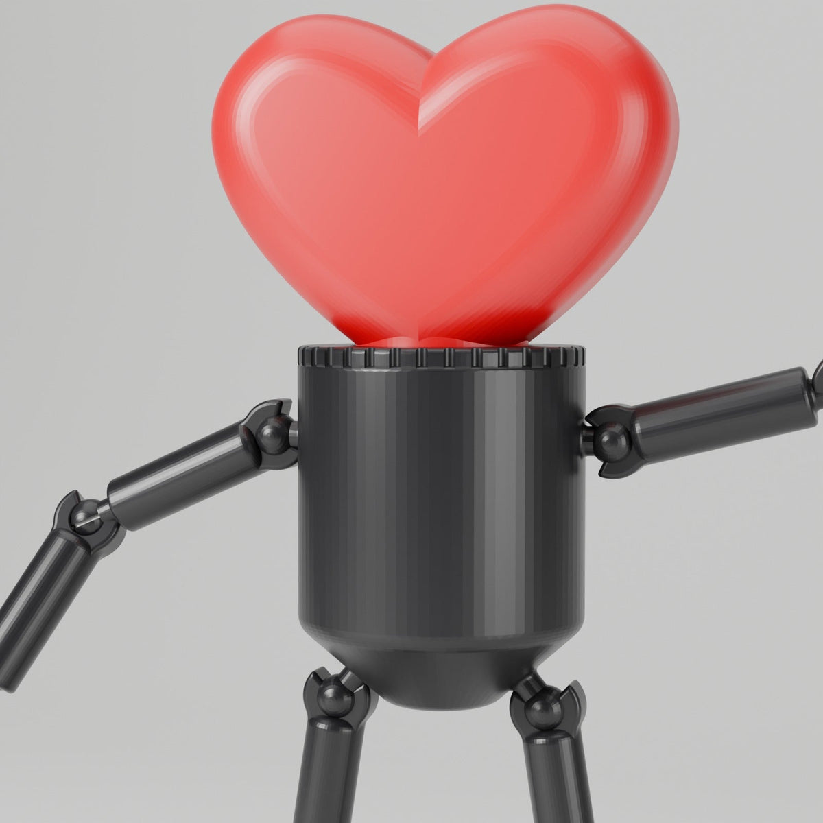 Heart Bulb Buddy Lamp – Poseable Heart Robot LED Night Light for Valentine's Day - Northern Foundry