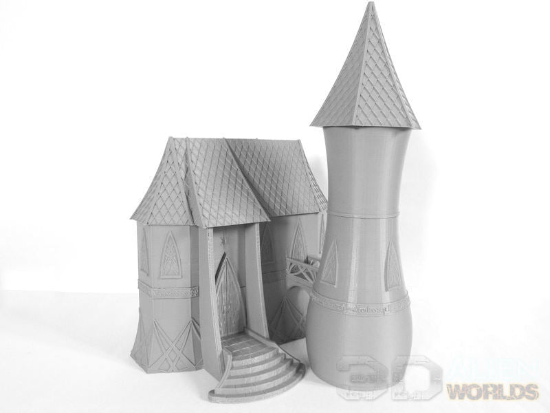 High Elf House & Tower – Elven Fantasy Building (28mm/32mm/40mm) - Northern Foundry