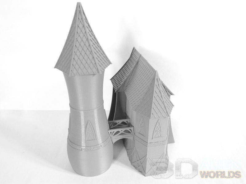 High Elf House & Tower – Elven Fantasy Building (28mm/32mm/40mm) - Northern Foundry