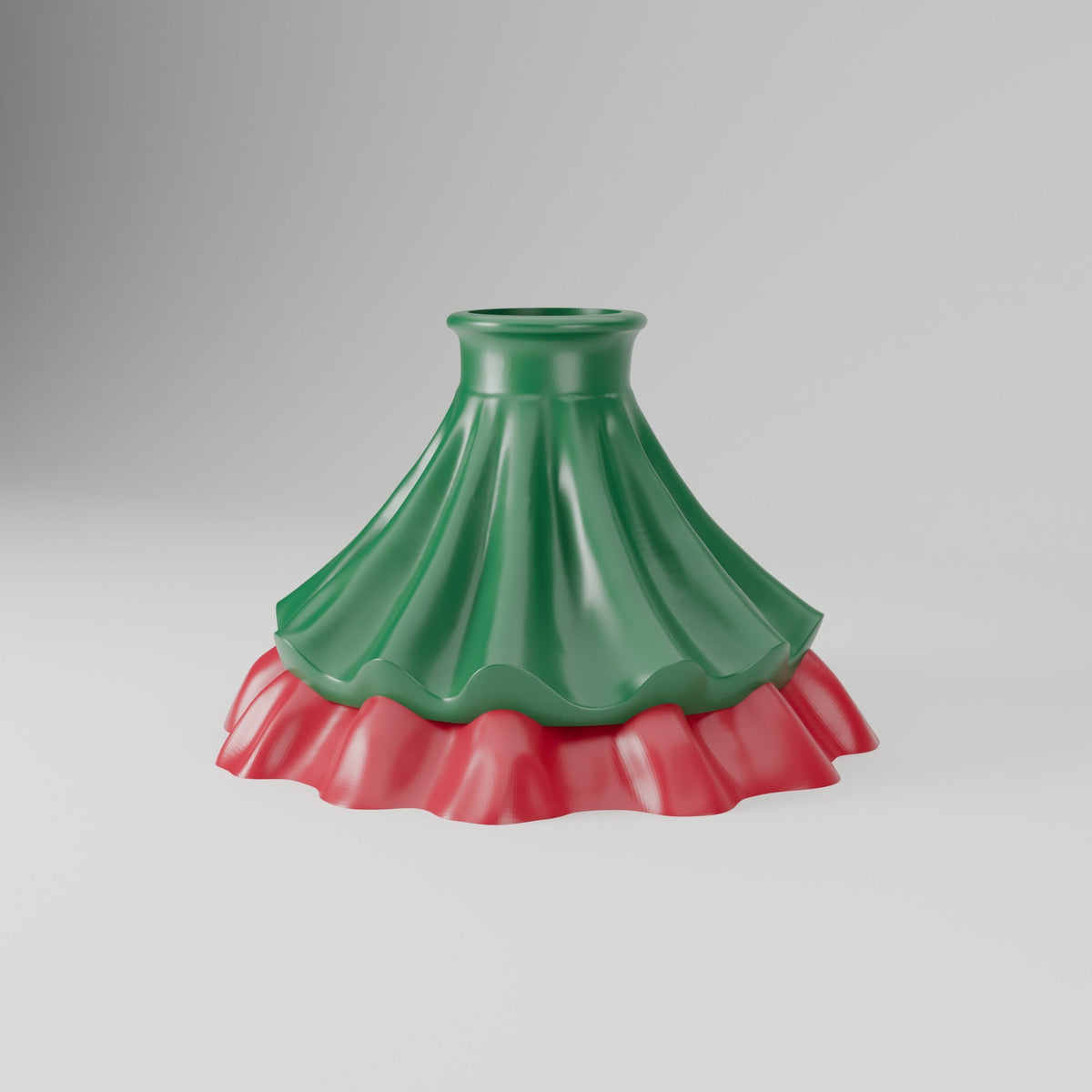 Holly Harmony Vase – Draped Green & Red Christmas Vase - Northern Foundry
