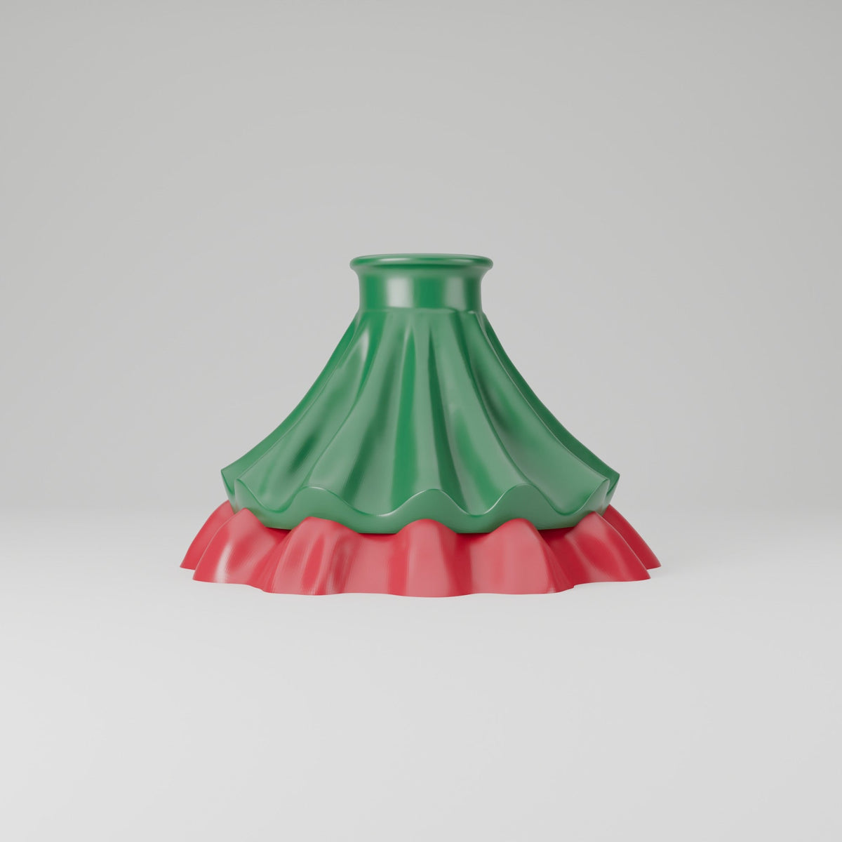Holly Harmony Vase – Draped Green & Red Christmas Vase - Northern Foundry