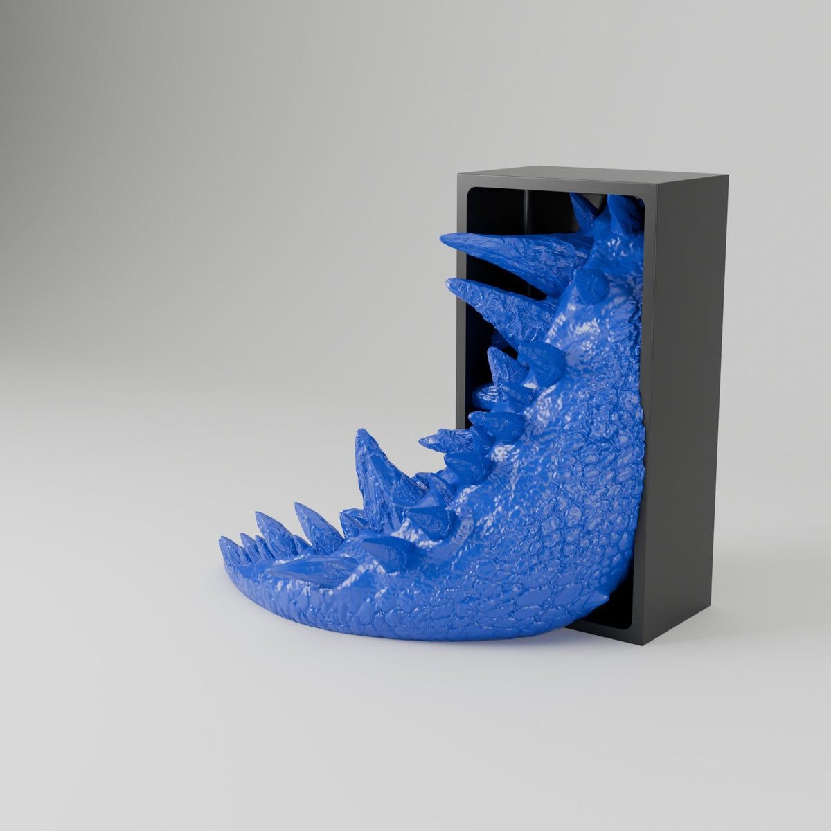 Ice Dragon Book Nook – Frost Dragon Head or Tail Bursting from Your Bookshelf - Northern Foundry