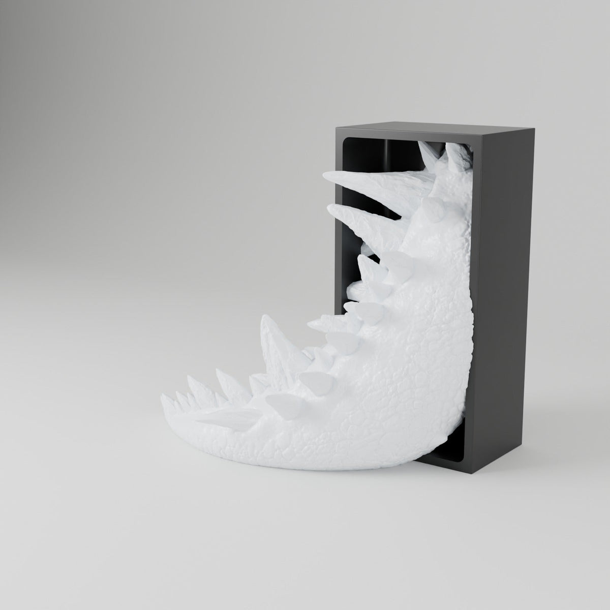 Ice Dragon Book Nook – Frost Dragon Head or Tail Bursting from Your Bookshelf - Northern Foundry
