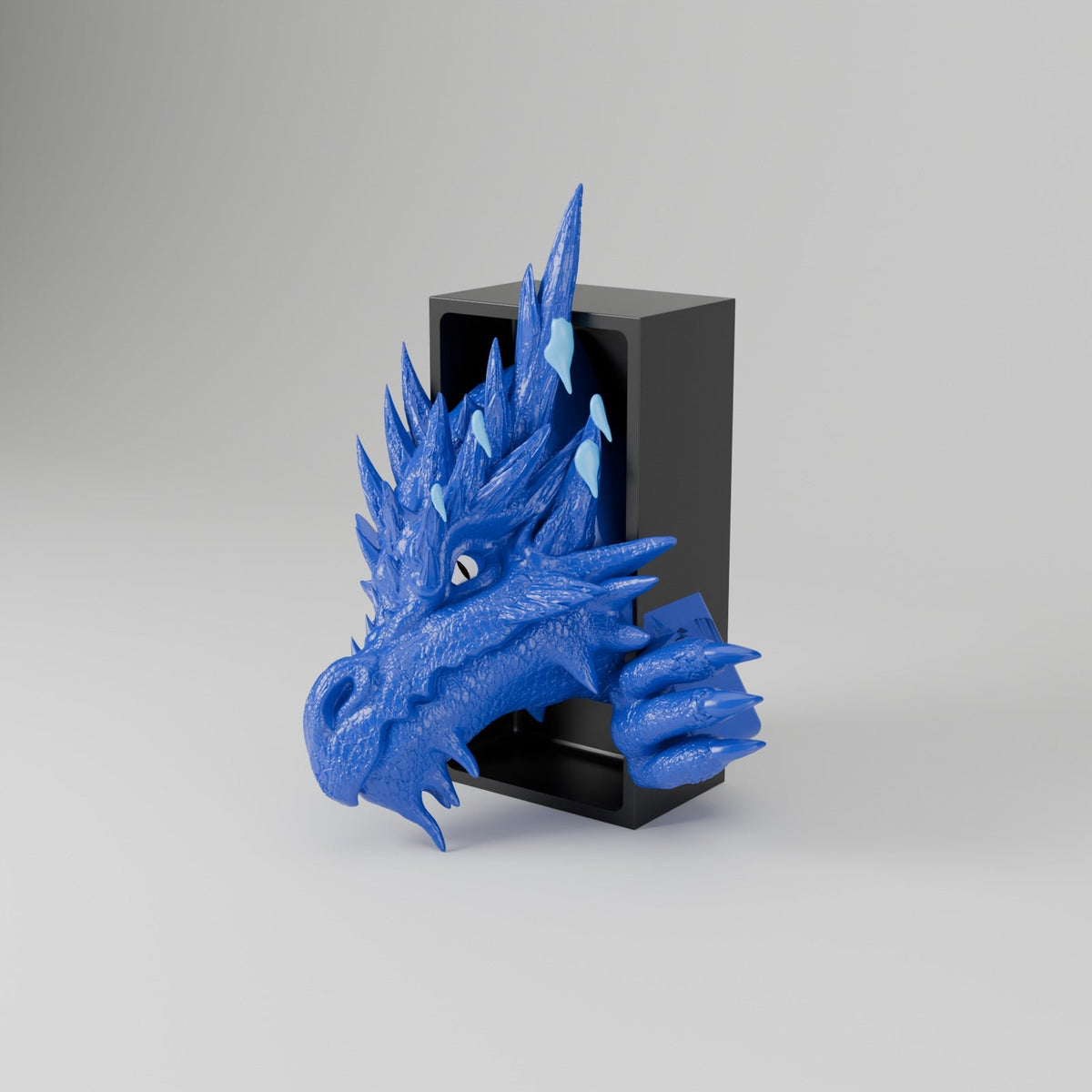 Ice Dragon Book Nook – Frost Dragon Head or Tail Bursting from Your Bookshelf - Northern Foundry