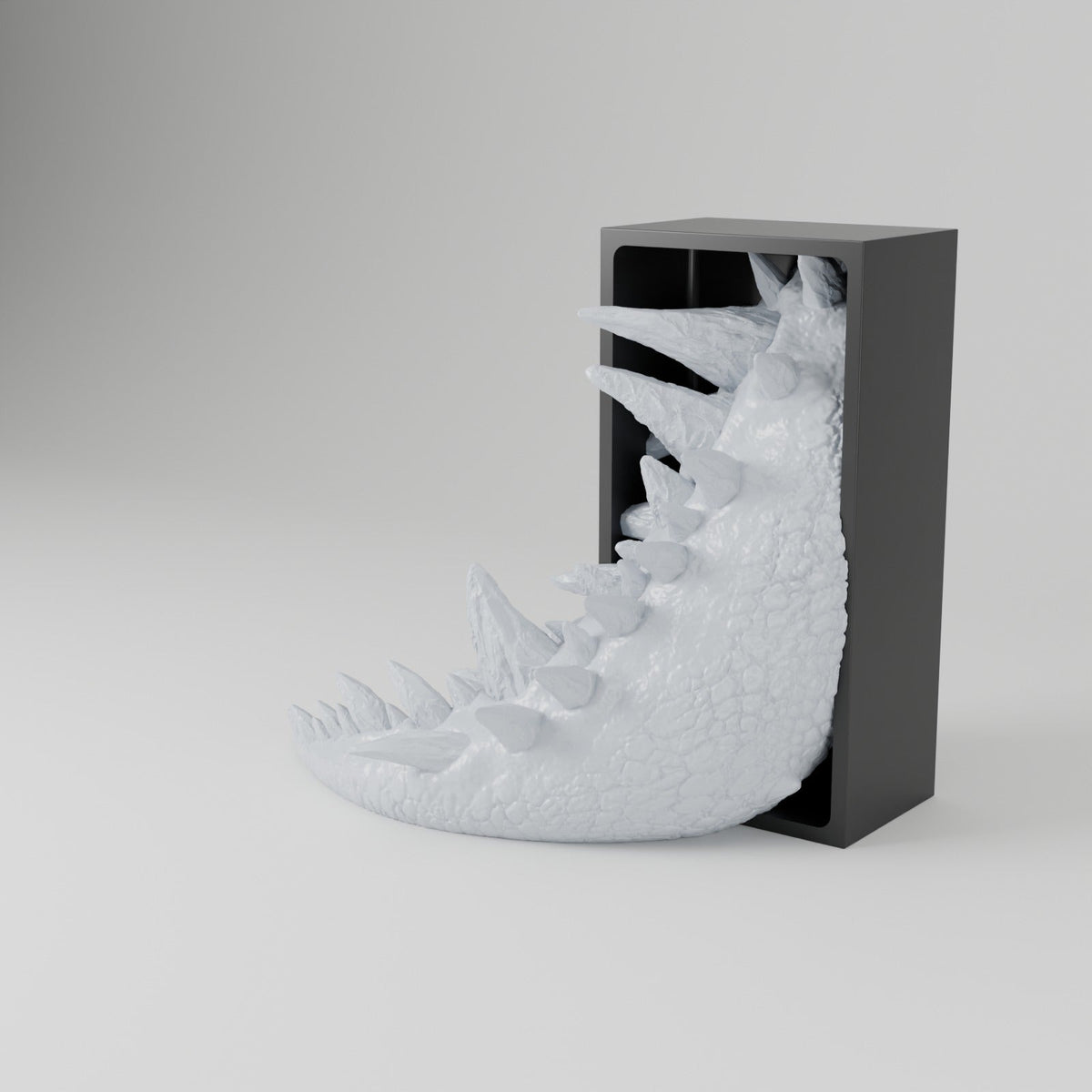 Ice Dragon Book Nook – Frost Dragon Head or Tail Bursting from Your Bookshelf - Northern Foundry