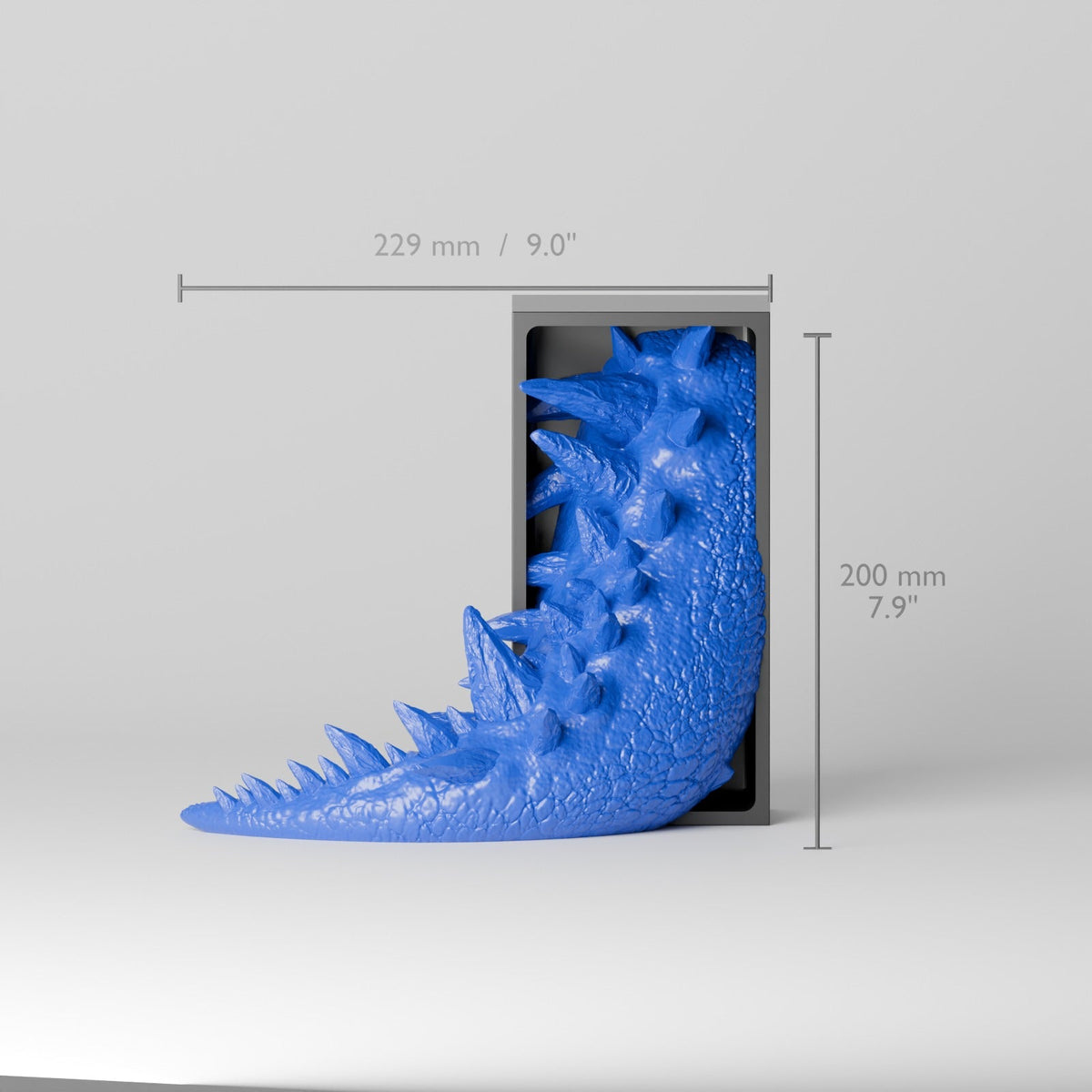 Ice Dragon Book Nook – Frost Dragon Head or Tail Bursting from Your Bookshelf - Northern Foundry
