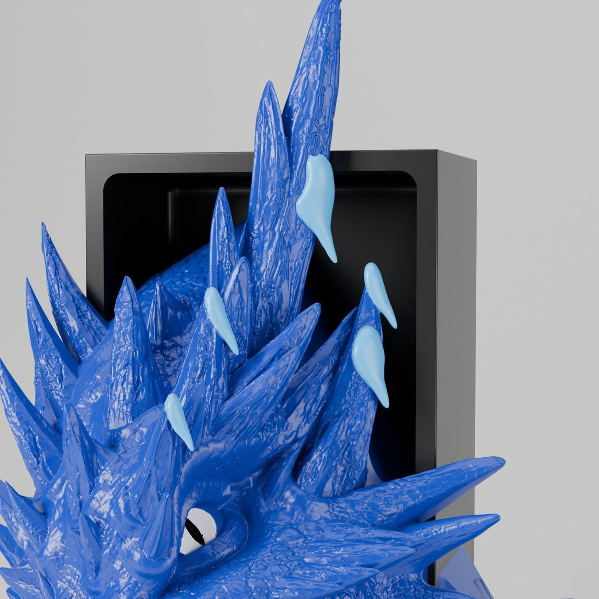 Ice Dragon Book Nook – Frost Dragon Head or Tail Bursting from Your Bookshelf - Northern Foundry