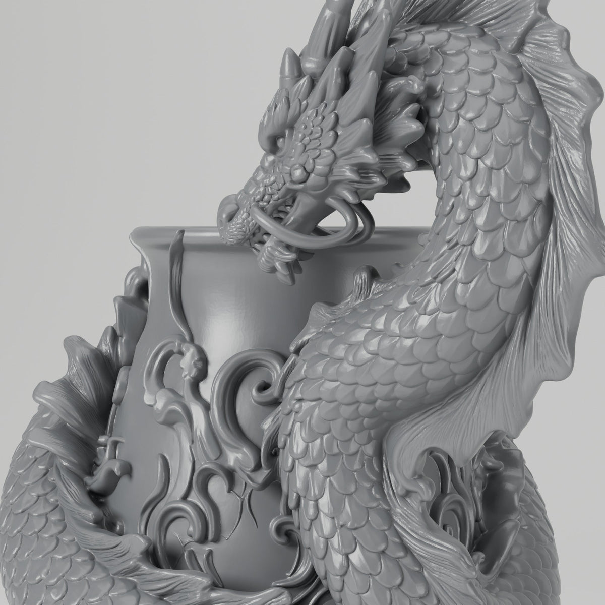 Imperial Dragon Sculpted Vase – Modern Sculptural Vase - Northern Foundry