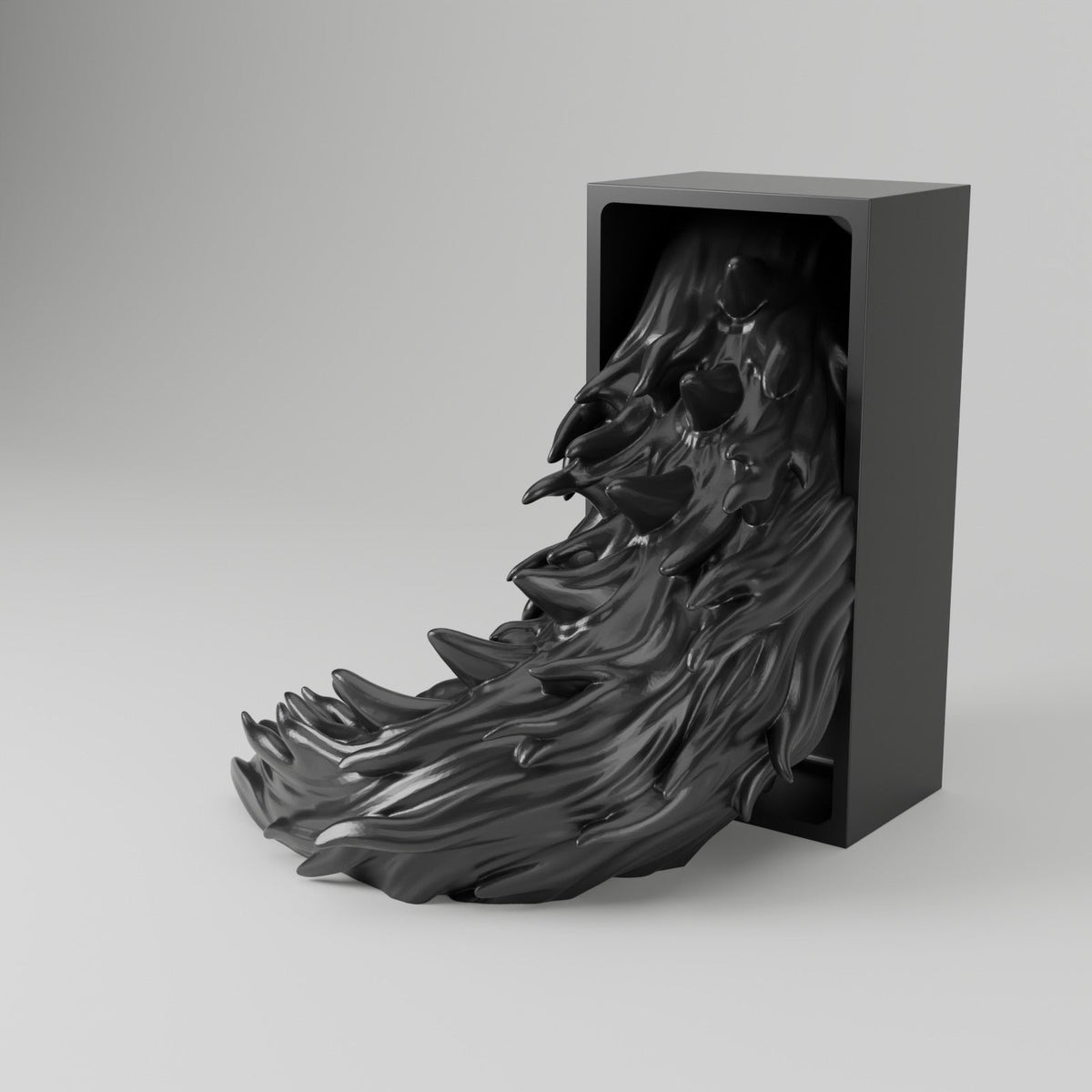 Inferno Dragon Book Nook – Fire Dragon Head or Tail Bursting from Your Bookshelf - Northern Foundry
