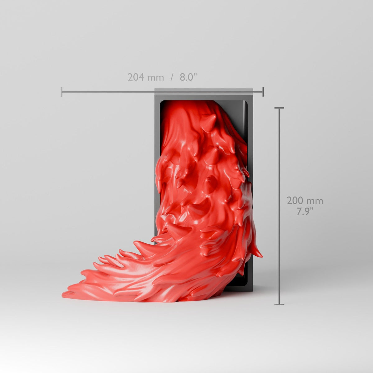 Inferno Dragon Book Nook – Fire Dragon Head or Tail Bursting from Your Bookshelf - Northern Foundry