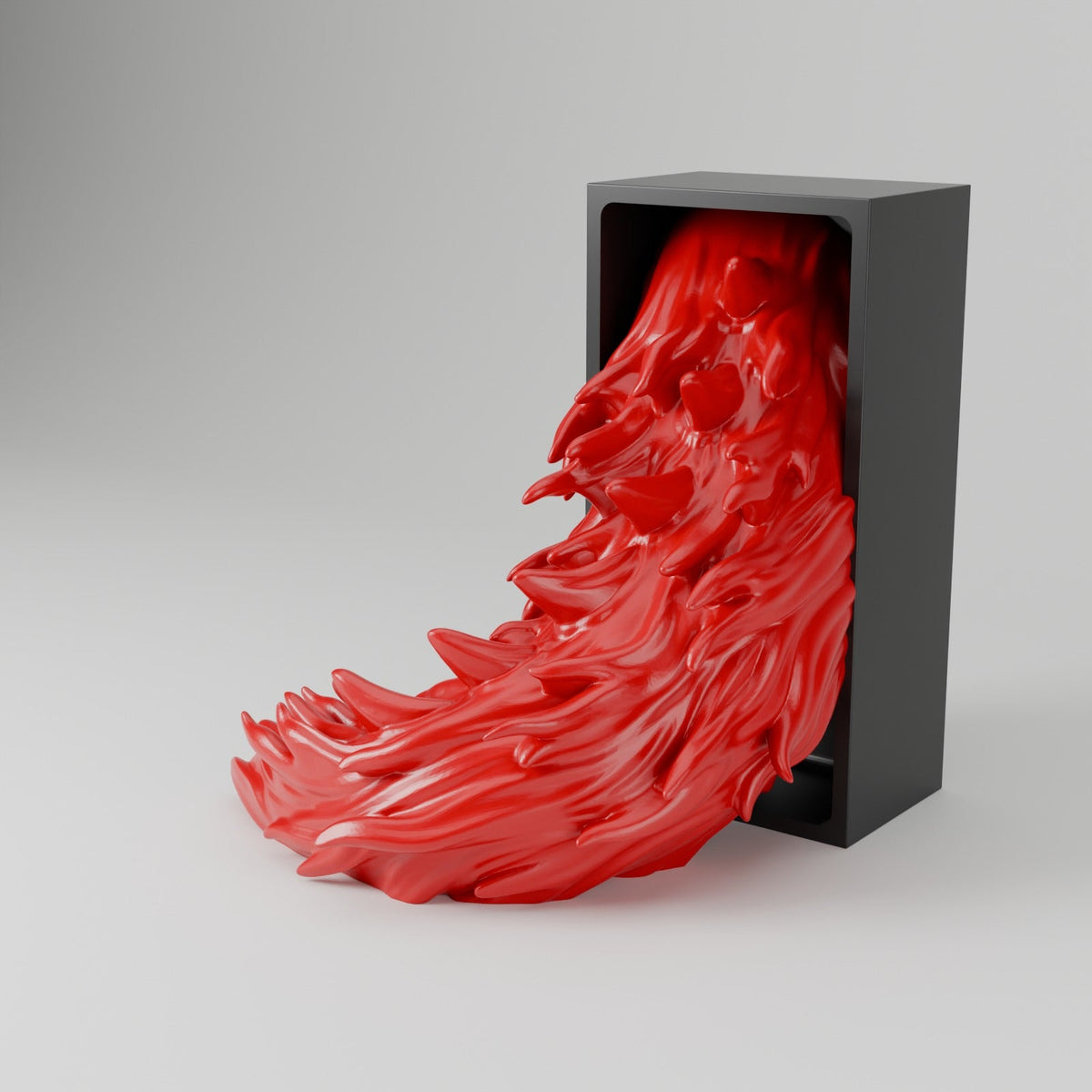 Inferno Dragon Book Nook – Fire Dragon Head or Tail Bursting from Your Bookshelf - Northern Foundry