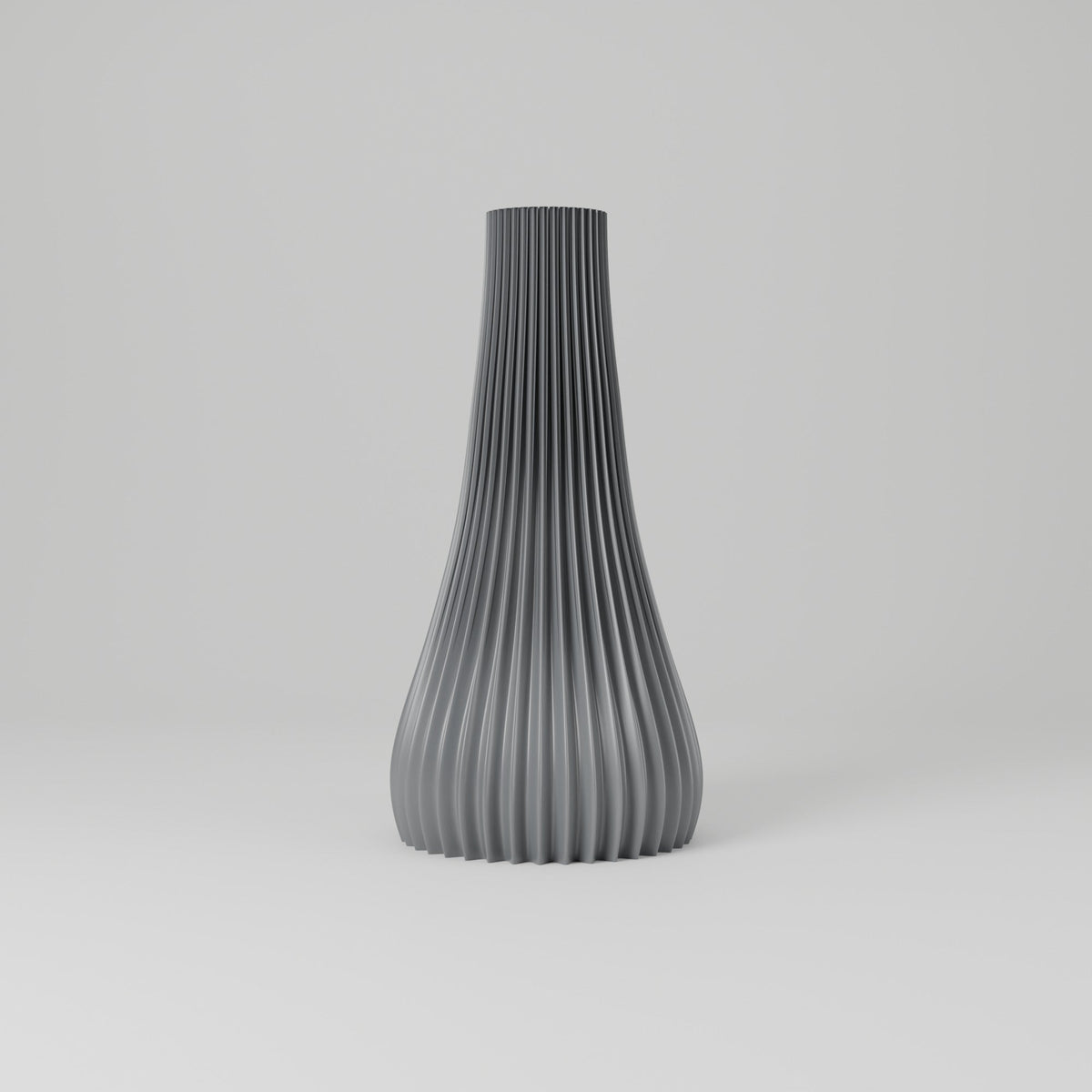 Jin Ribbed Bottle Vase – Modern Sculptural Vase - Northern Foundry