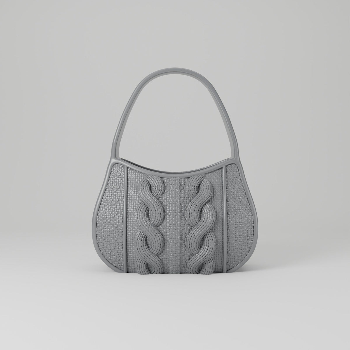 Knitted Bag Vase – Cable Knit Handbag Flower Vase with Handle - Northern Foundry