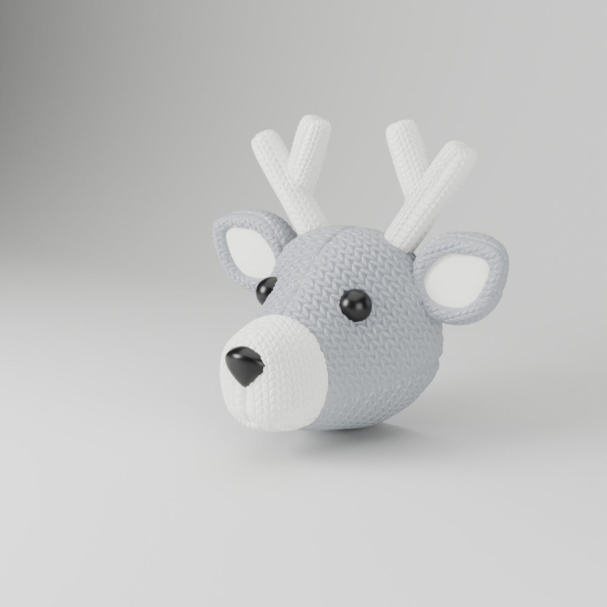 Knitted Deer Head Ornament – Reindeer Christmas Tree Decoration with Antlers - Northern Foundry