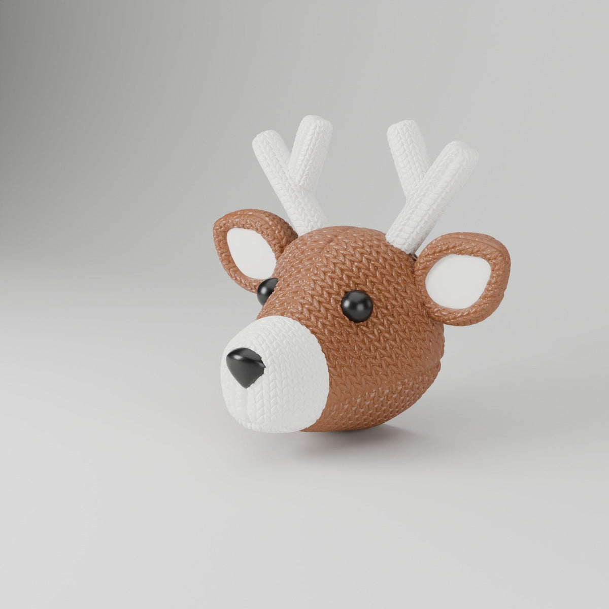 Knitted Deer Head Ornament – Reindeer Christmas Tree Decoration with Antlers - Northern Foundry