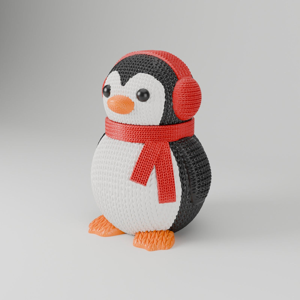 Knitted Penguin Cookie Jar – Cosy Christmas Treat Jar with Lift-Off Head - Northern Foundry