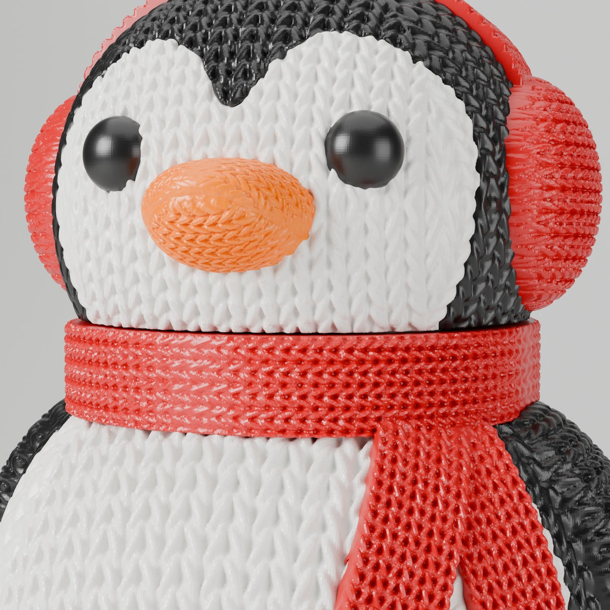 Knitted Penguin Cookie Jar – Cosy Christmas Treat Jar with Lift-Off Head - Northern Foundry