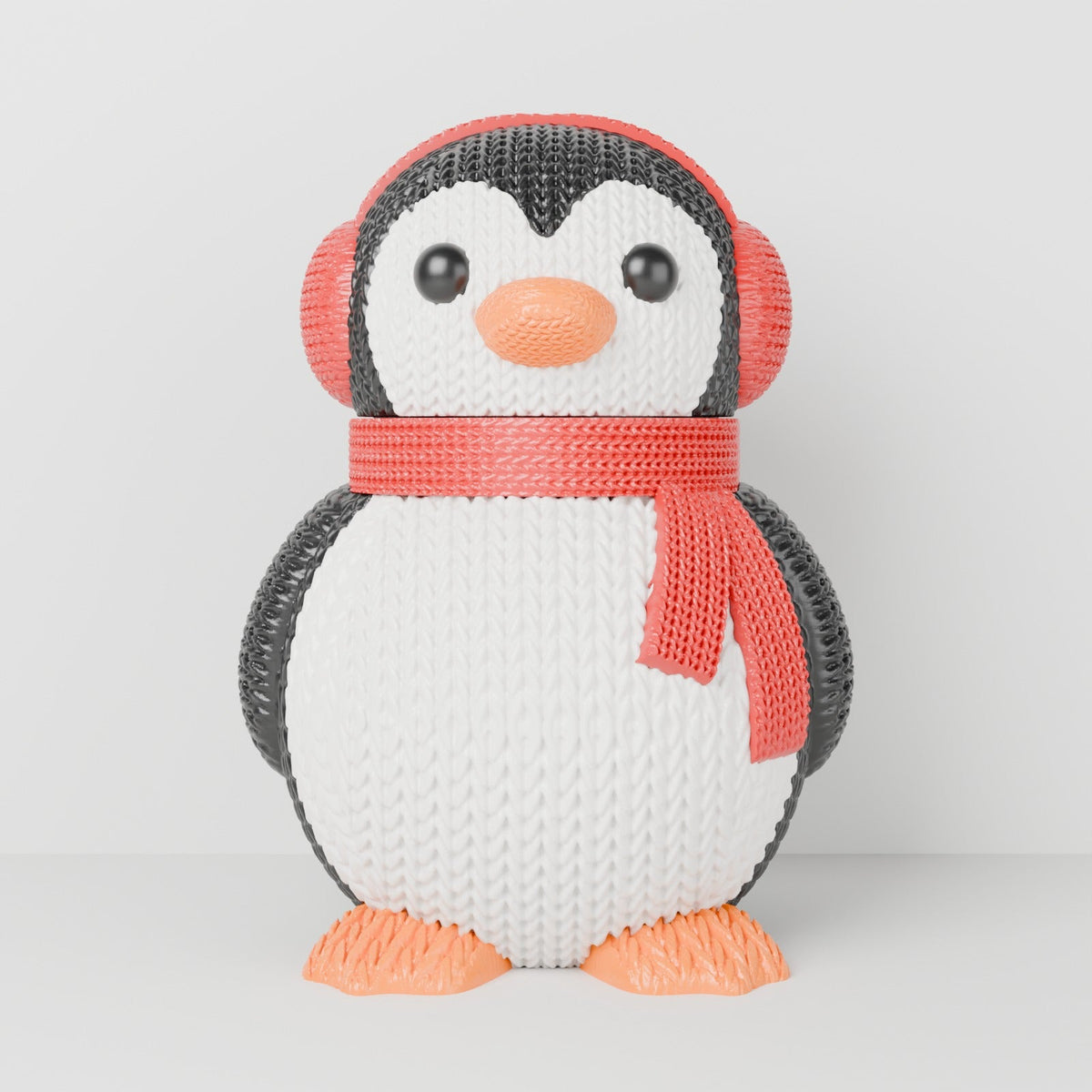 Knitted Penguin Cookie Jar – Cosy Christmas Treat Jar with Lift-Off Head - Northern Foundry
