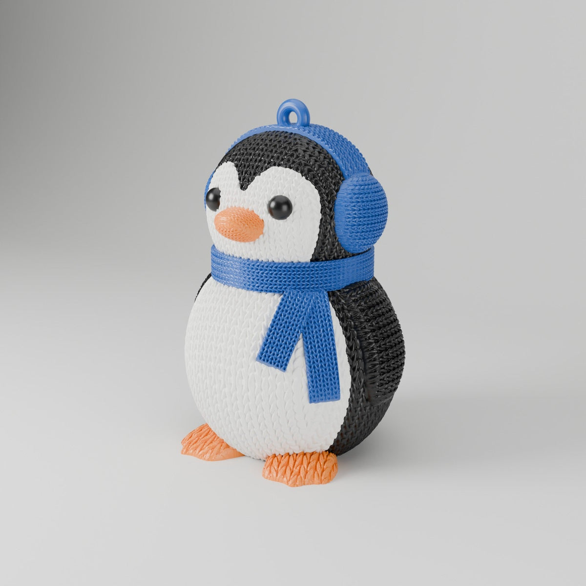 Knitted Penguin Ornament – Penguin with Scarf and Earmuffs Christmas Tree Decoration - Northern Foundry