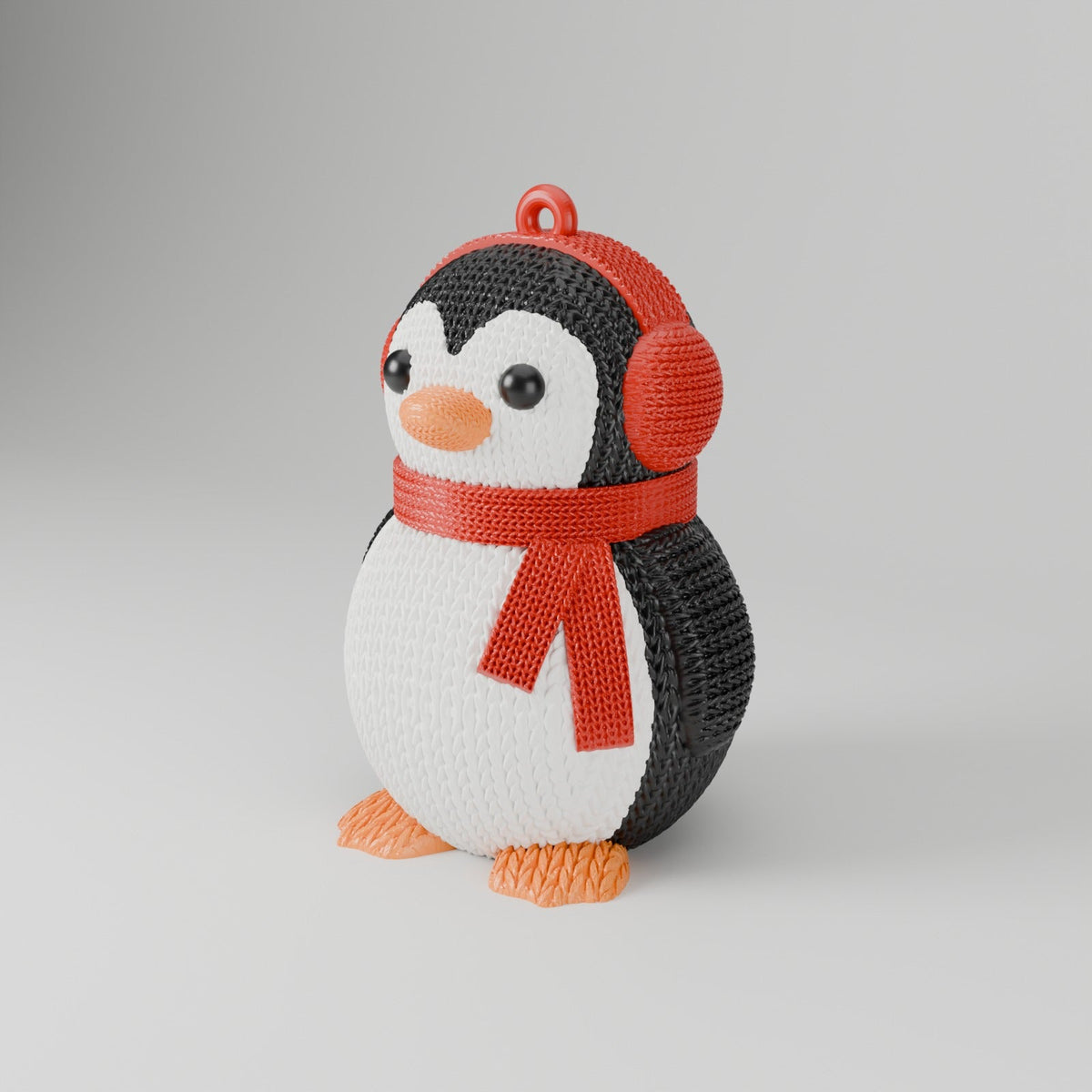 Knitted Penguin Ornament – Penguin with Scarf and Earmuffs Christmas Tree Decoration - Northern Foundry