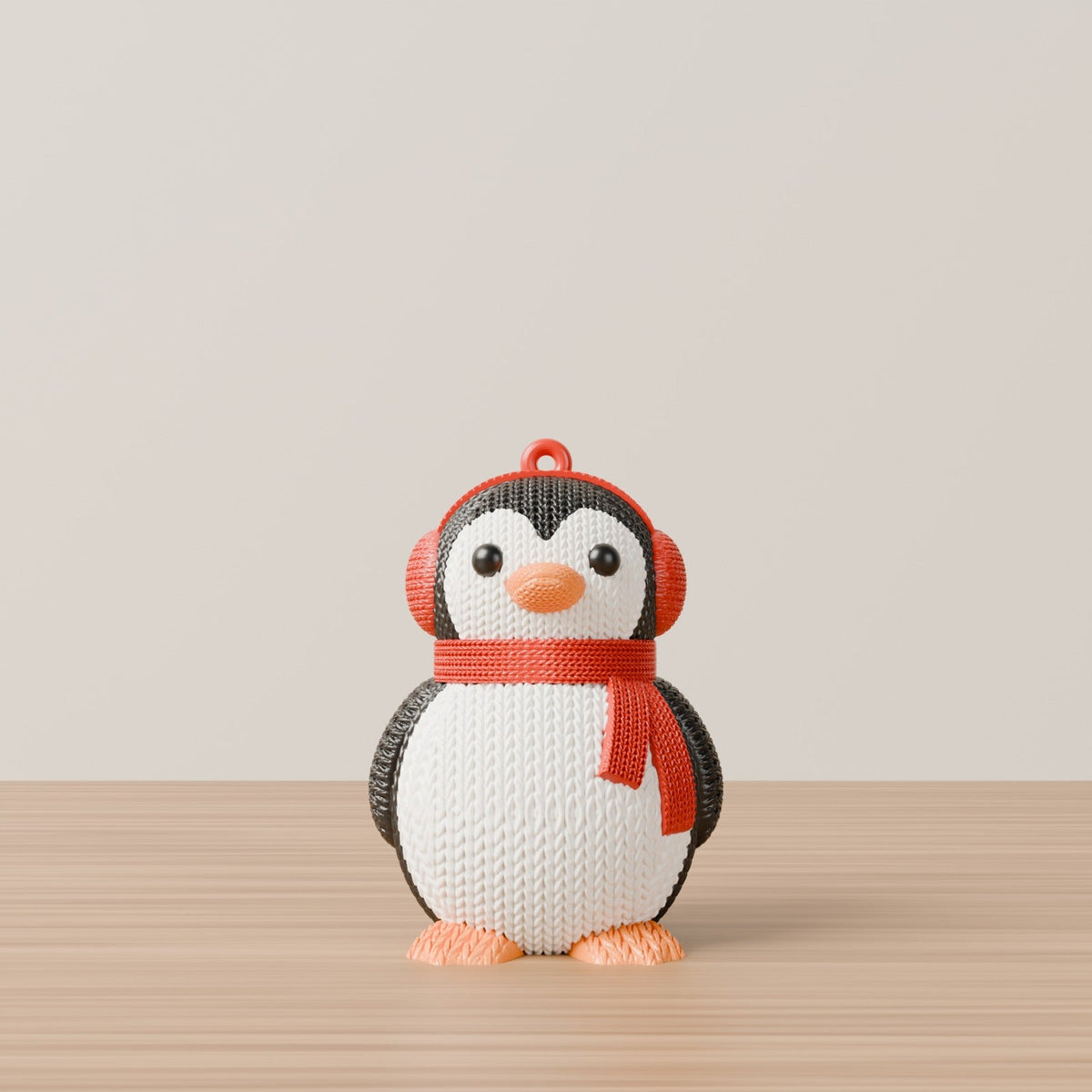 Knitted Penguin Ornament – Penguin with Scarf and Earmuffs Christmas Tree Decoration - Northern Foundry