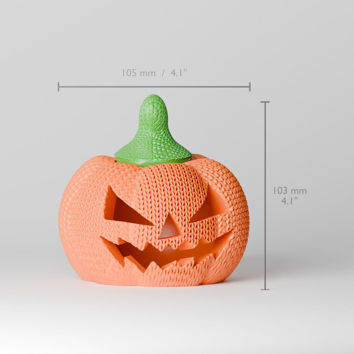 Knitted Pumpkin Jack-O-Lantern – Cozy Knit-Texture LED Tealight Pumpkin for Halloween and Fall - Northern Foundry