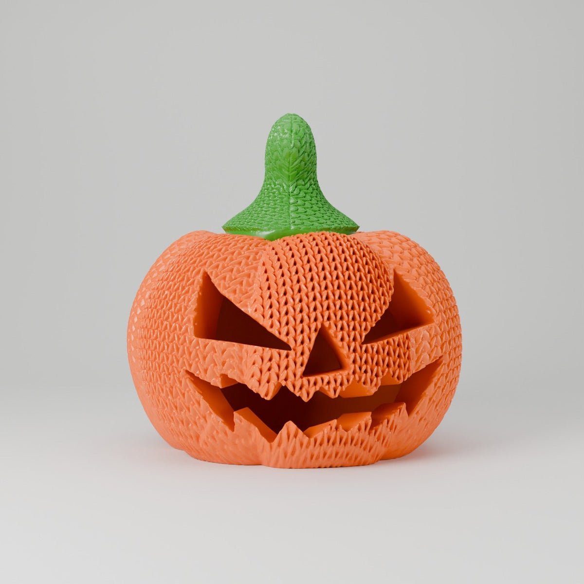 Knitted Pumpkin Jack-O-Lantern – Cozy Knit-Texture LED Tealight Pumpkin for Halloween and Fall - Northern Foundry