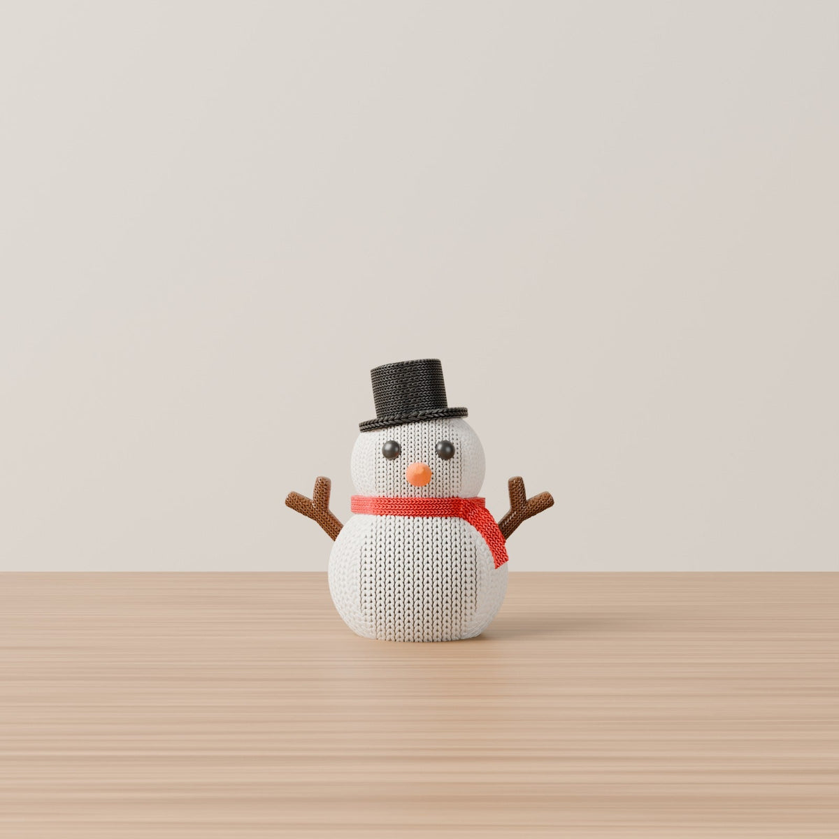 Knitted Snowman Figurine – Cozy Sweater-Knit Christmas Decor - Northern Foundry