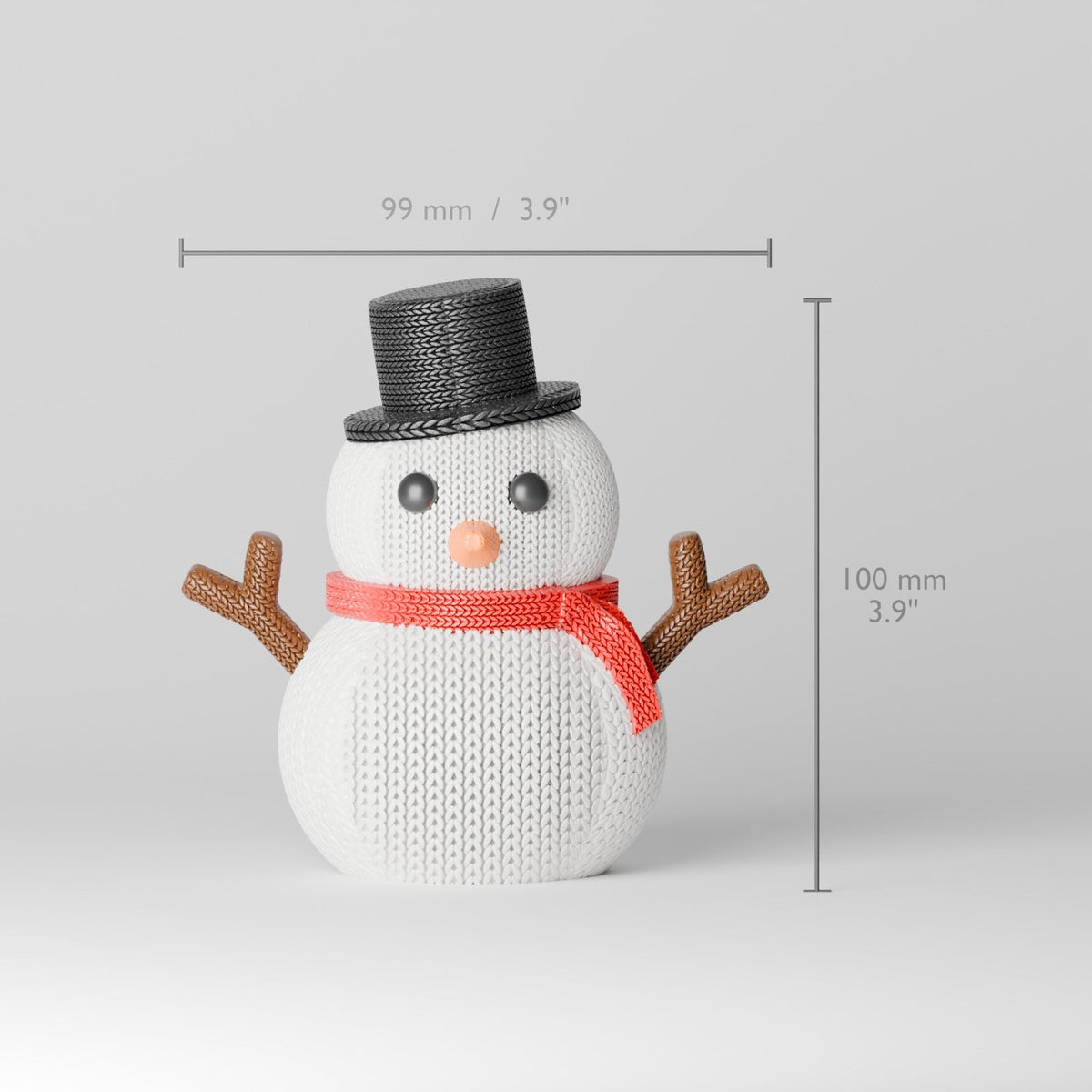 Knitted Snowman Figurine – Cozy Sweater-Knit Christmas Decor - Northern Foundry
