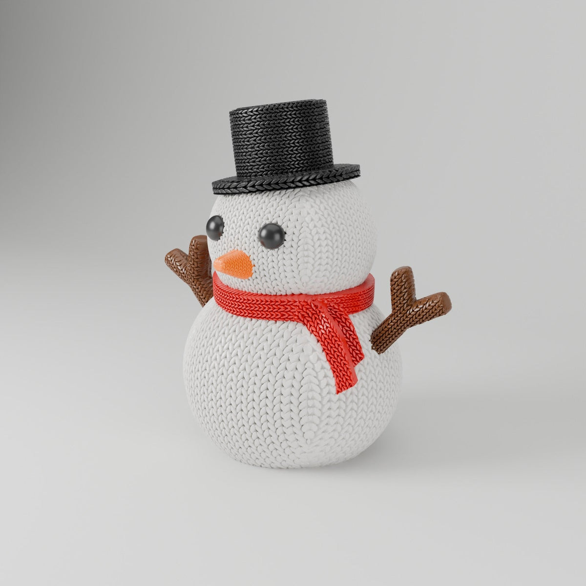 Knitted Snowman Figurine – Cozy Sweater-Knit Christmas Decor - Northern Foundry