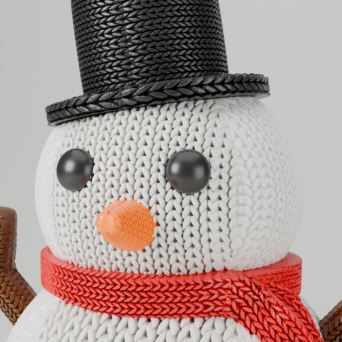 Knitted Snowman Figurine – Cozy Sweater-Knit Christmas Decor - Northern Foundry