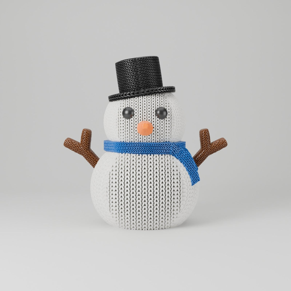 Knitted Snowman Figurine – Cozy Sweater-Knit Christmas Decor - Northern Foundry