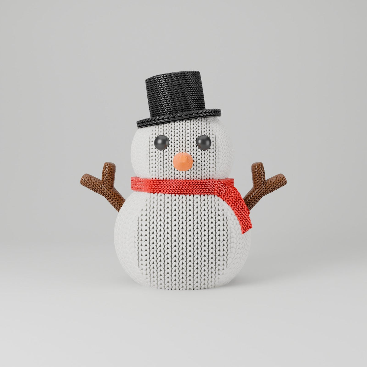 Knitted Snowman Figurine – Cozy Sweater-Knit Christmas Decor - Northern Foundry