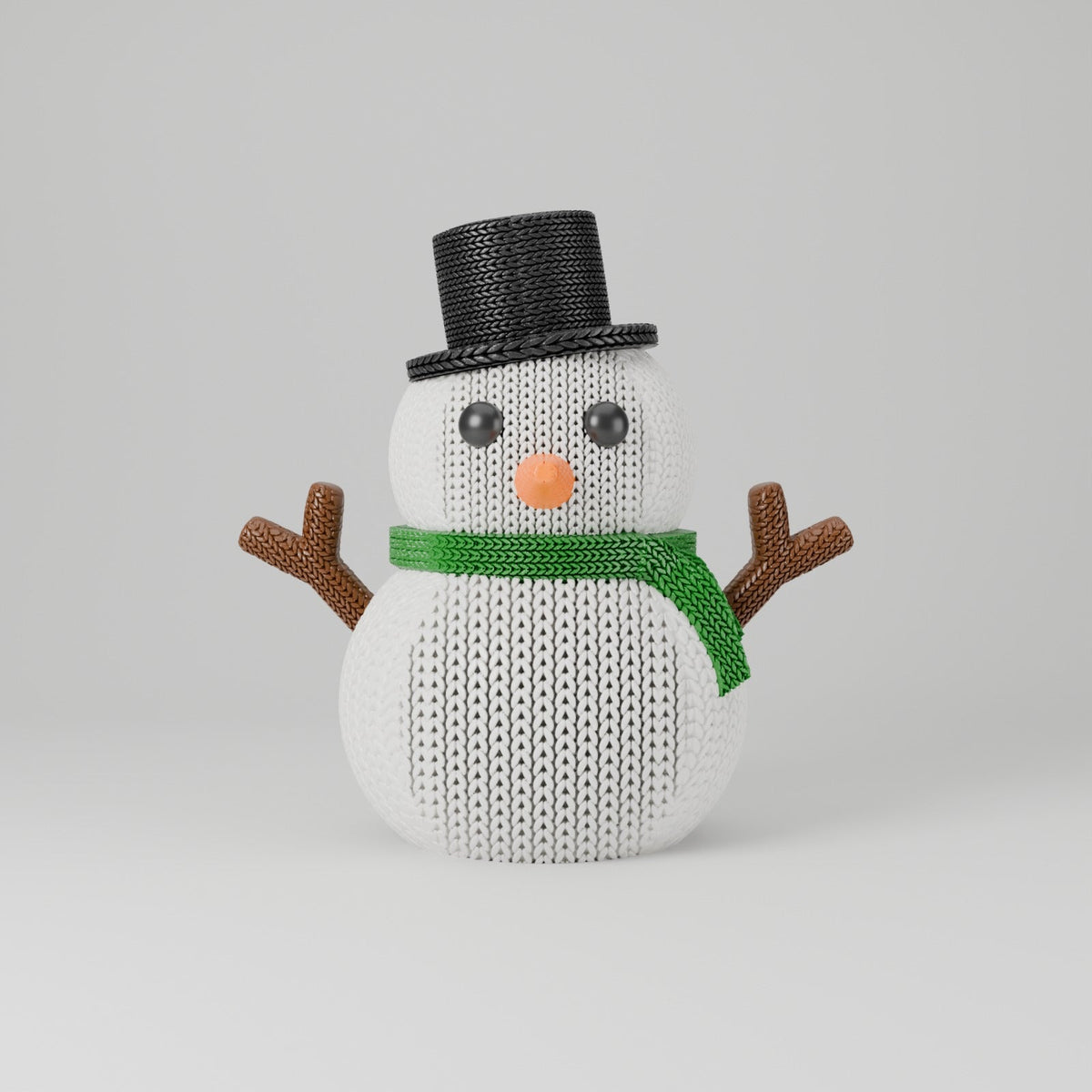 Knitted Snowman Figurine – Cozy Sweater-Knit Christmas Decor - Northern Foundry
