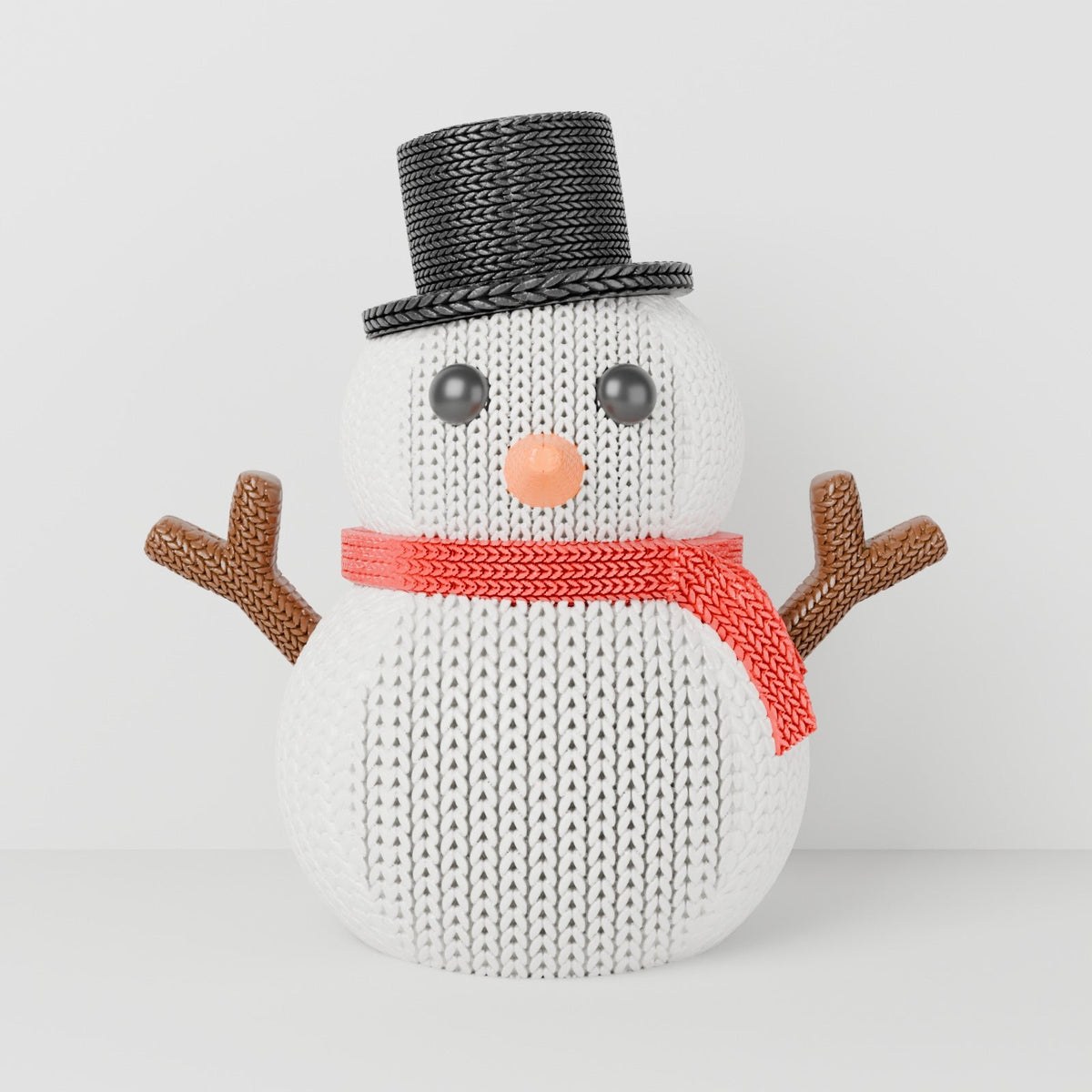Knitted Snowman Figurine – Cozy Sweater-Knit Christmas Decor - Northern Foundry