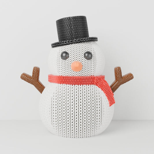 Knitted Snowman Figurine – Cozy Sweater-Knit Christmas Decor - Northern Foundry