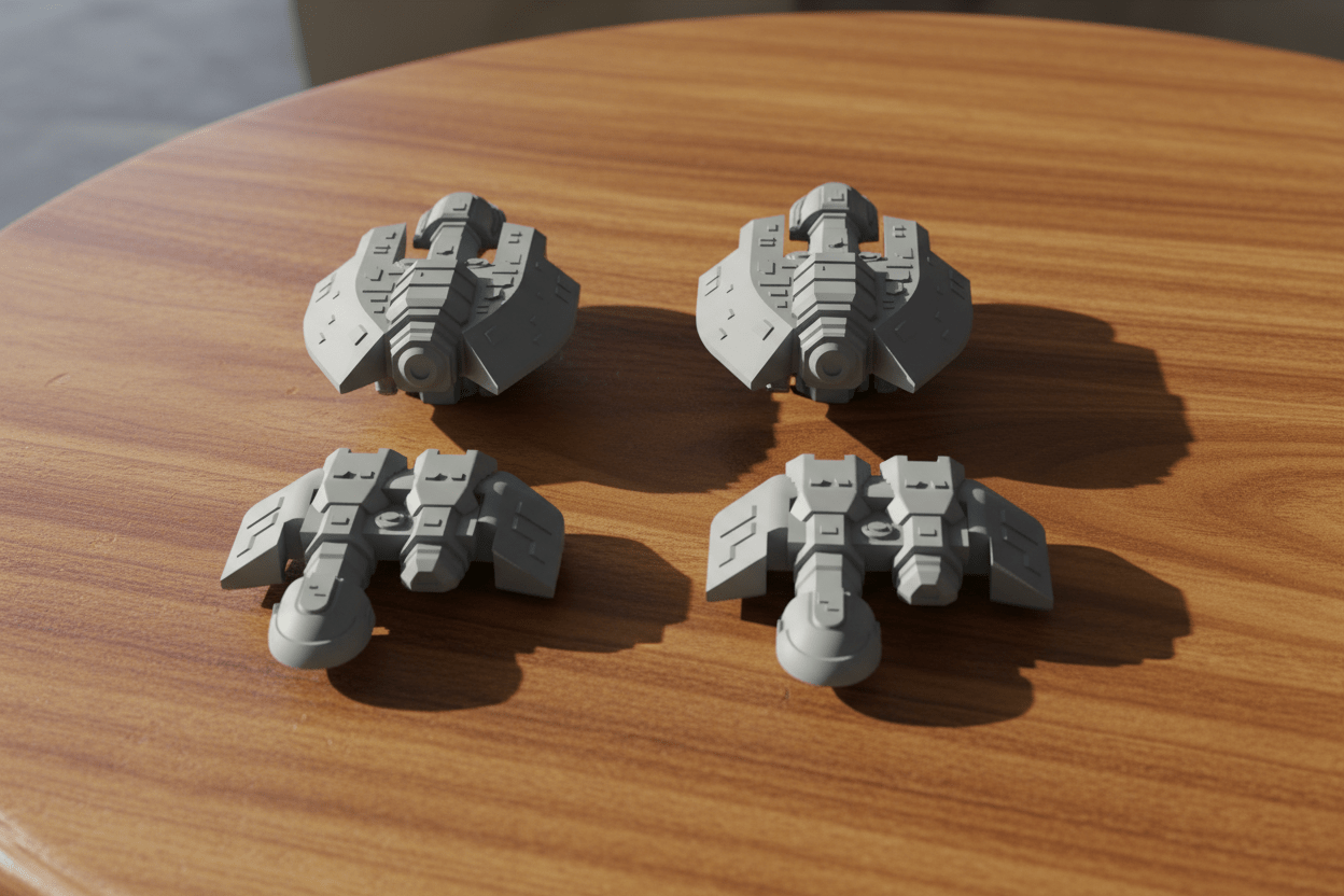 Kurgun Titan Fleet — Space Combat Miniatures — Fat Dragon Games — Battlefront Valkyrie