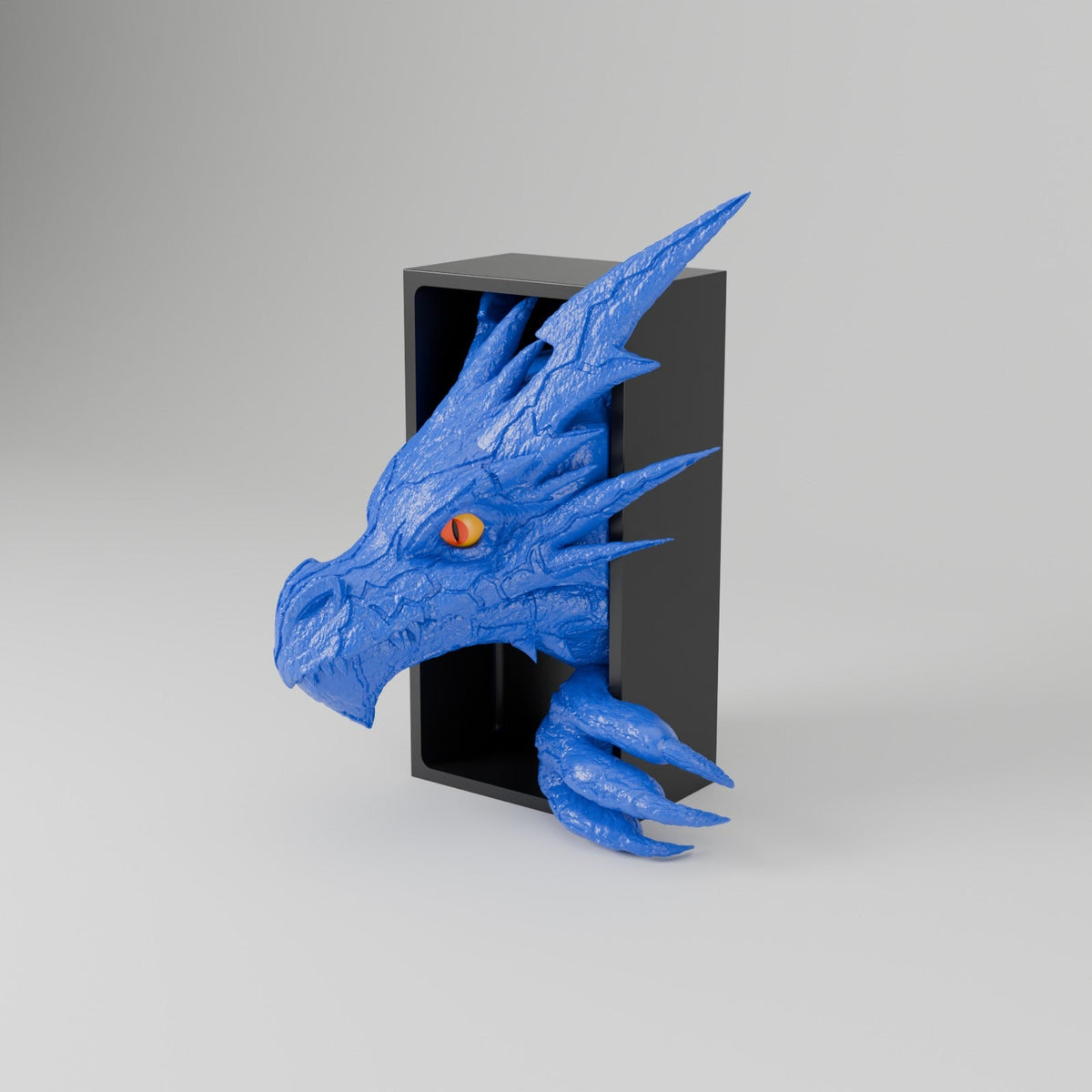 Lightning Dragon Book Nook – Storm Dragon Head or Tail Bursting from Your Bookshelf - Northern Foundry
