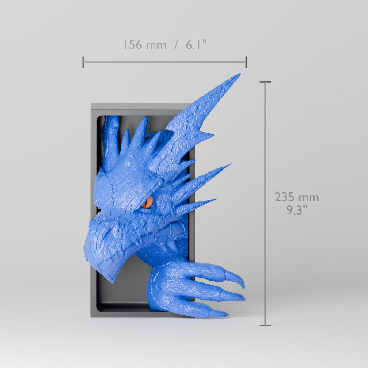 Lightning Dragon Book Nook – Storm Dragon Head or Tail Bursting from Your Bookshelf - Northern Foundry