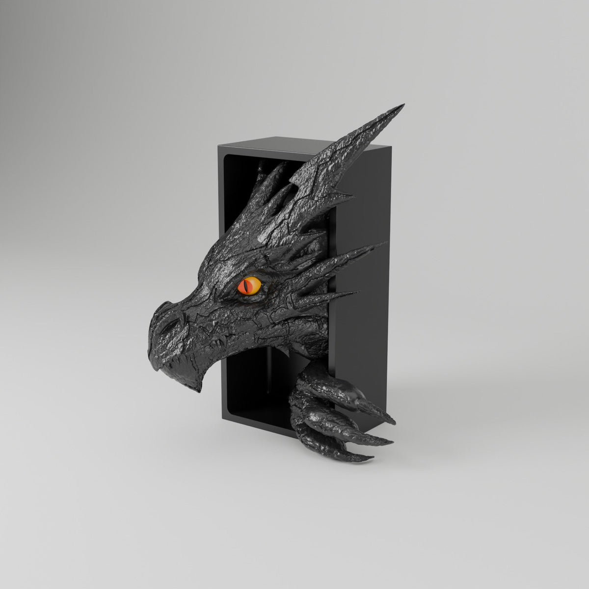 Lightning Dragon Book Nook – Storm Dragon Head or Tail Bursting from Your Bookshelf - Northern Foundry