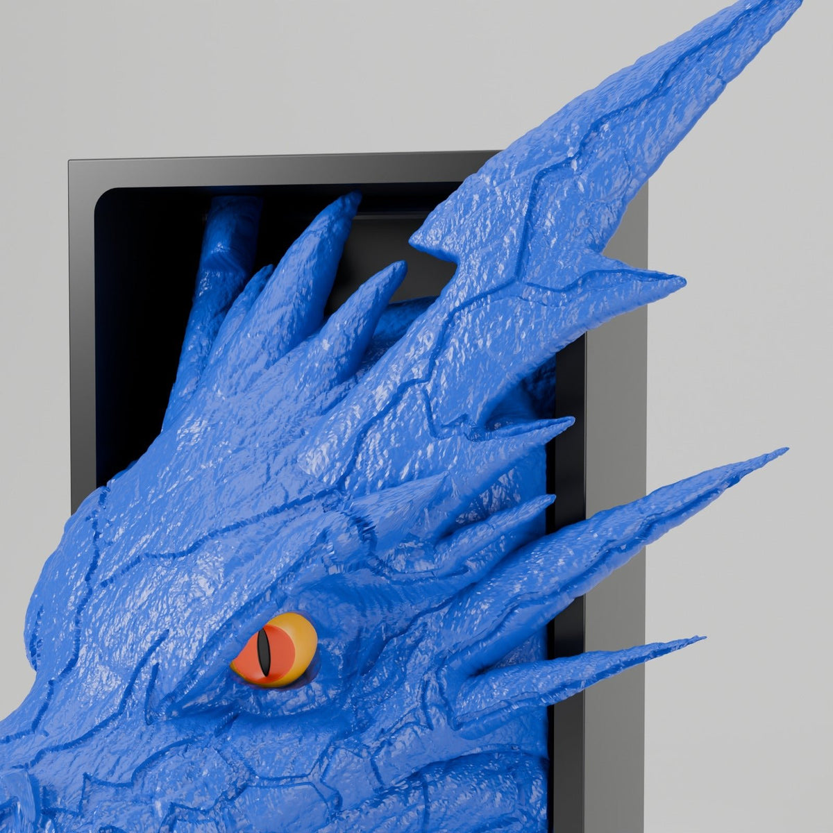 Lightning Dragon Book Nook – Storm Dragon Head or Tail Bursting from Your Bookshelf - Northern Foundry