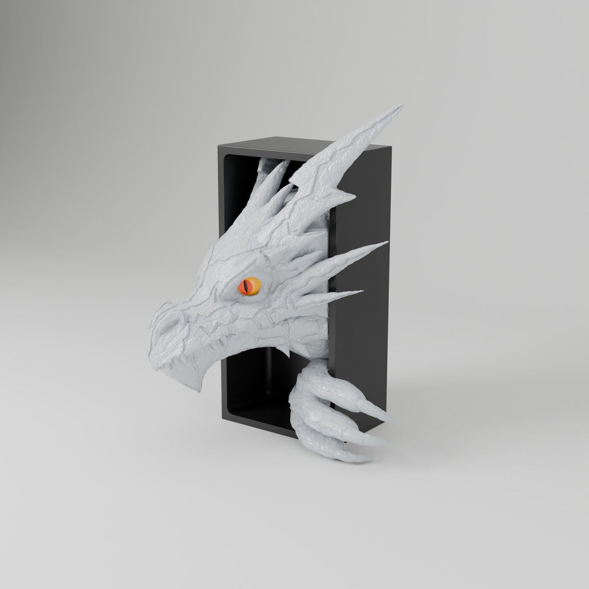 Lightning Dragon Book Nook – Storm Dragon Head or Tail Bursting from Your Bookshelf - Northern Foundry