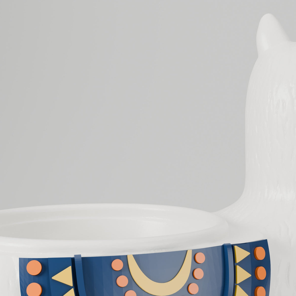 Llama Flower Pot – Resting Llama Planter with Saddle Blanket - Northern Foundry