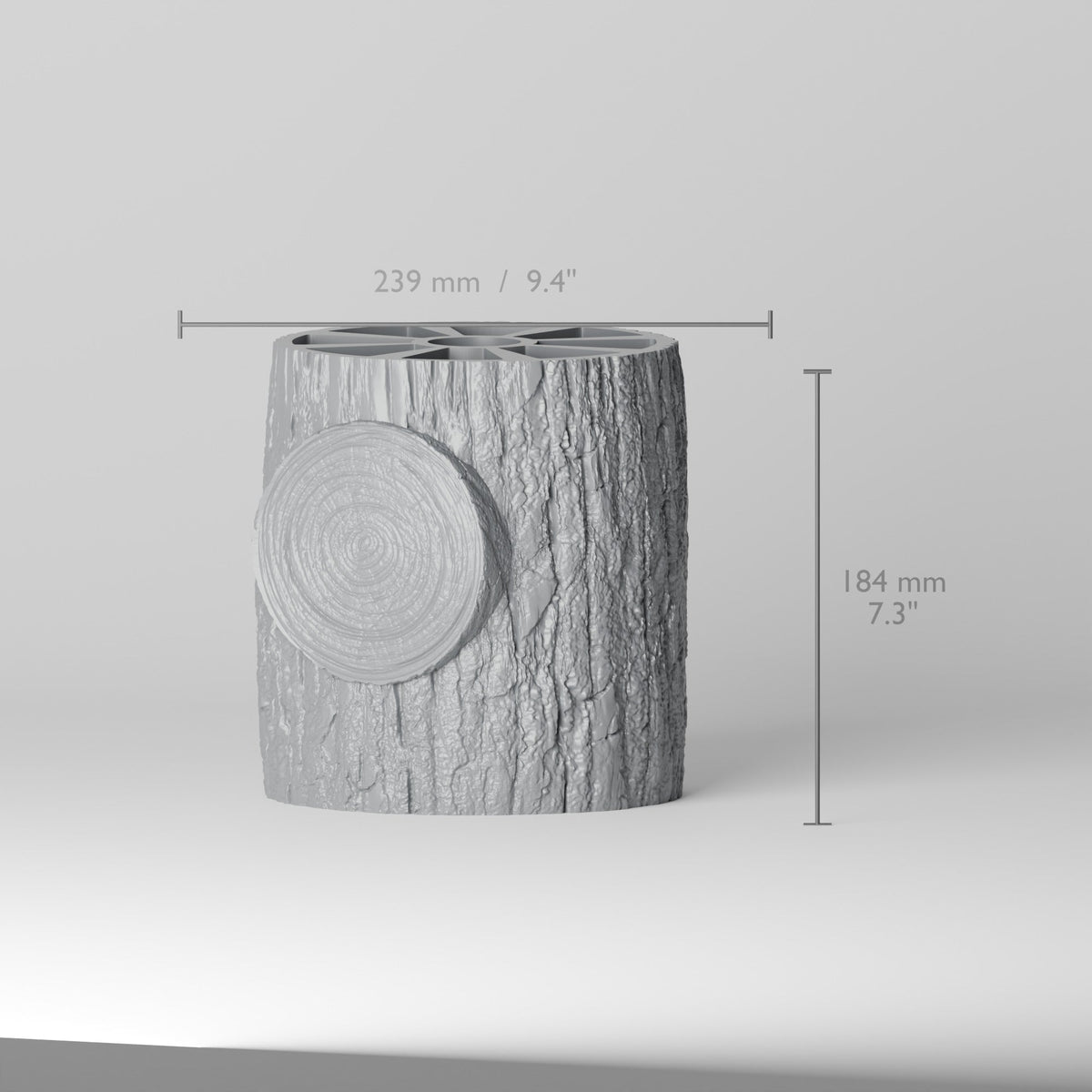 Log Pen Holder – Tree Bark Desk Organizer with Compartments - Northern Foundry