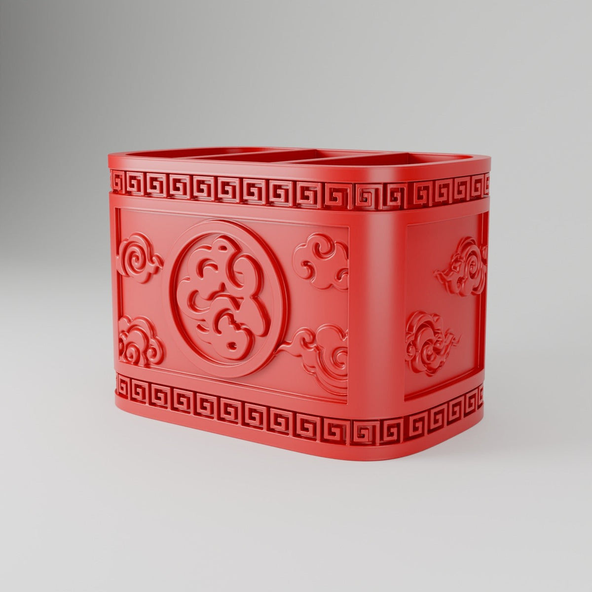 Lucky Clouds Desk Organizer – Chinese Style Pen and Stationery Holder - Northern Foundry