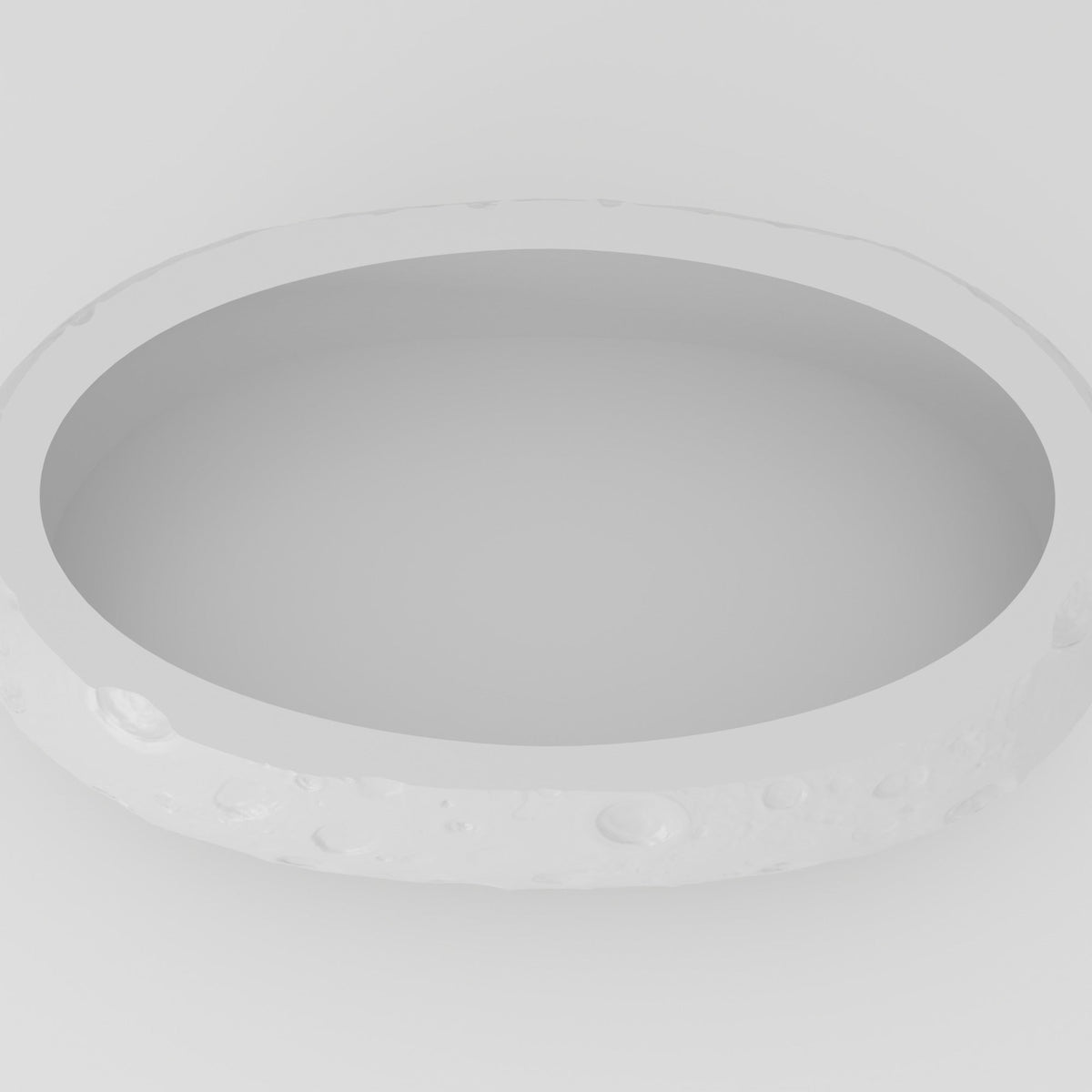 Lunar Crater Moon Bowl – Oval Catchall with Cratered Surface - Northern Foundry